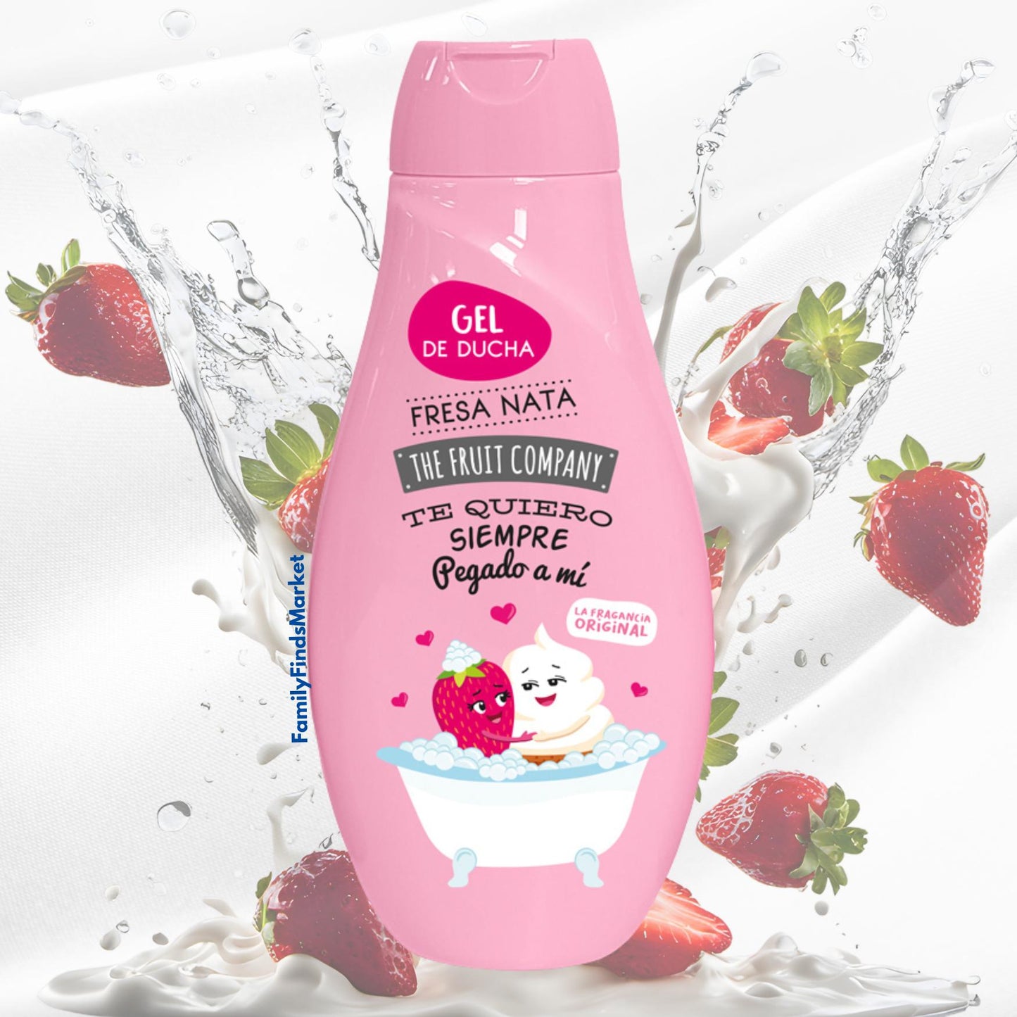 The Fruit Company Shower Gel 600ml - Strawberries & Cream