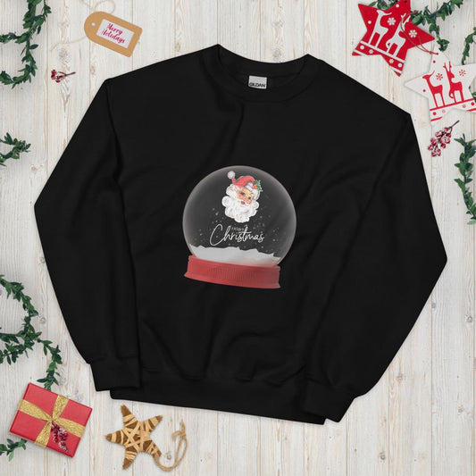 Christmas Retro Santa Snowglobe Sweatshirt