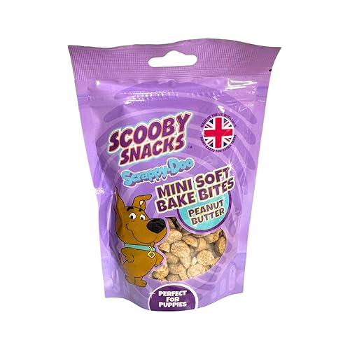 Scooby Snacks Puppies Peanut Butter Drops | Chicken & Calcium Doggie Treat| Doggie Mini Soft Bake Bites | Healthy Puppy Snacks | Scrappy-Doo Training Treats 100g (Peanut Butter)