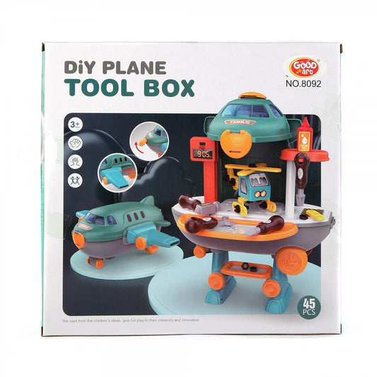 Kids Kit Transforming Aeroplane Work Station Playset - Pretend Play Toddler - Easter Gift Idea For Kids Toddlers