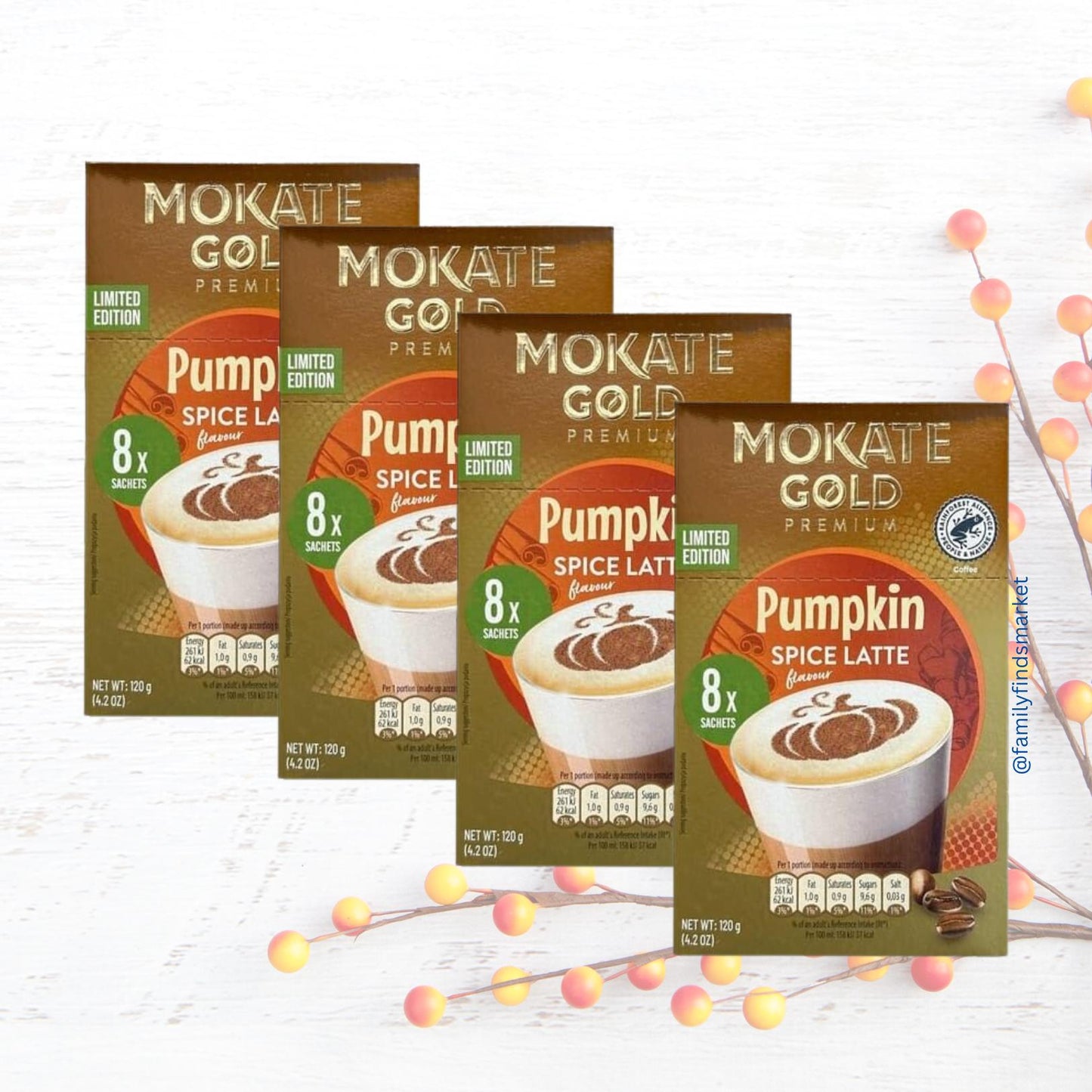 4x8 Mokate Pumpkin Spice Latte - Premium Gold 32 Sachets