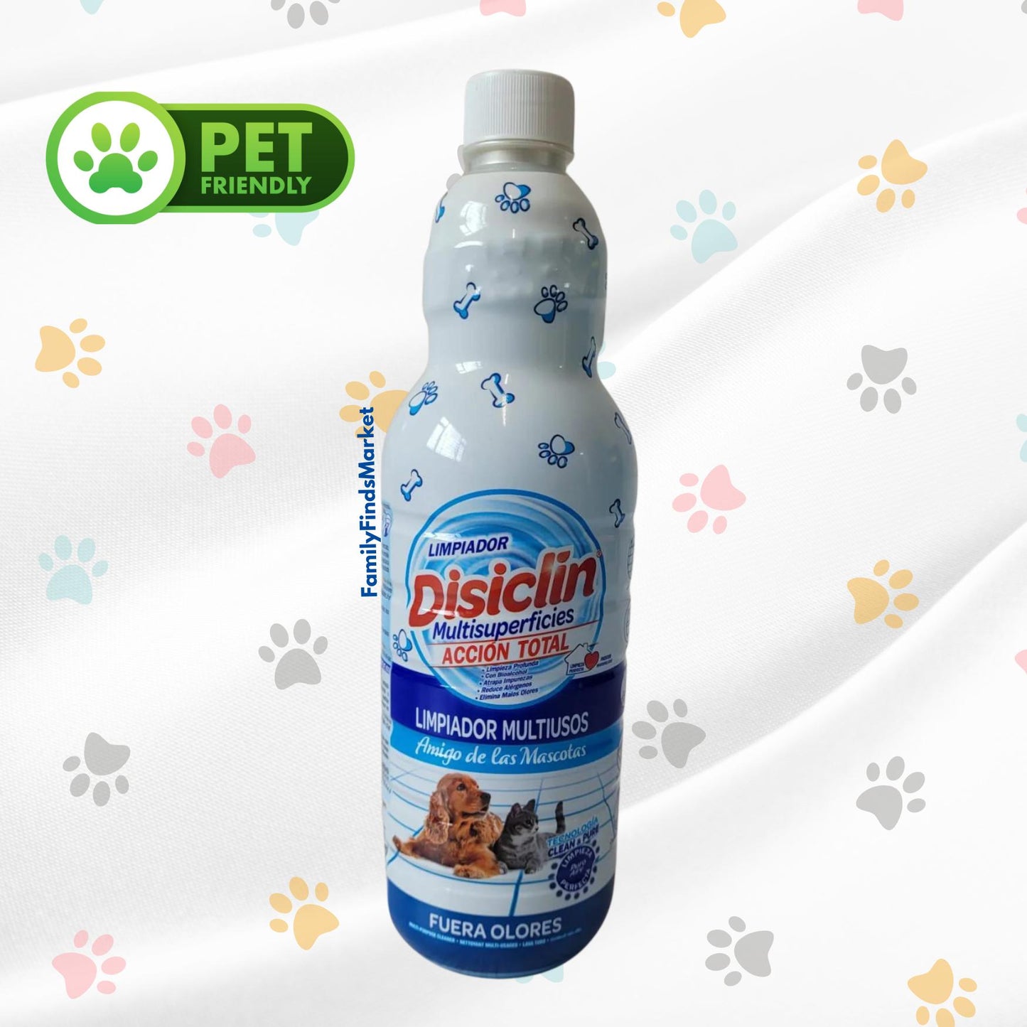 Disiclin Clean & Pure Pet-Friendly Multisurface Cleaner 1L - Pet Safe Disinfectant