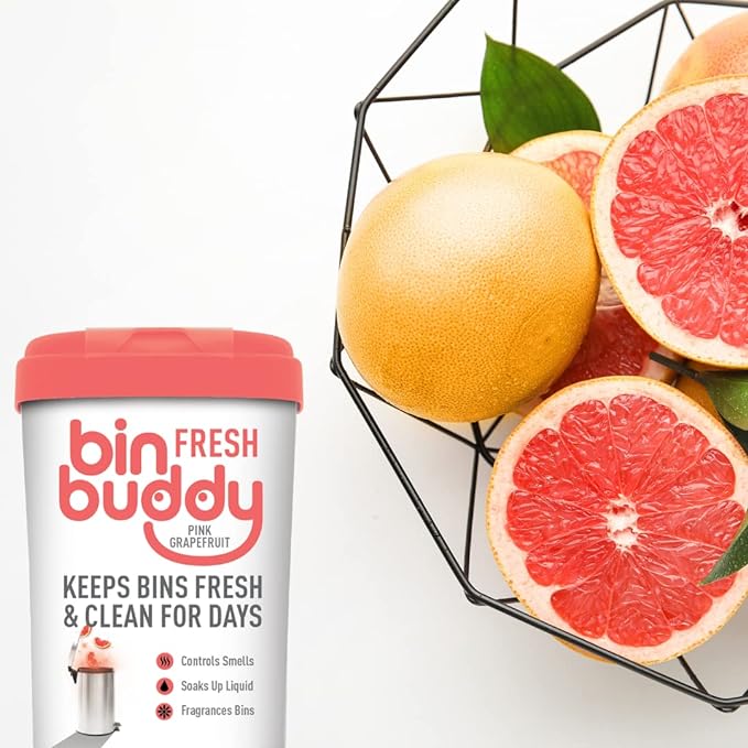 Bin Buddy Fresh Pink Grapefruit 450g, Bin Deodoriser Powder