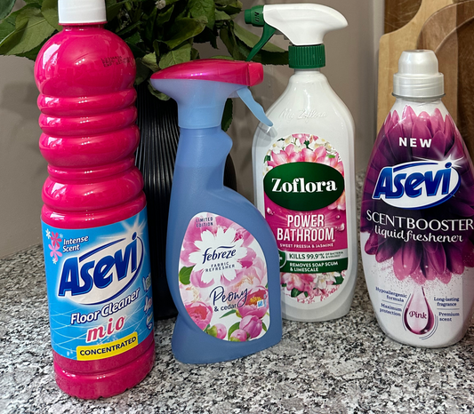 The Pink Cleaning Bundle - Spanish Cleaning Asevi, Zoflora, Febreze