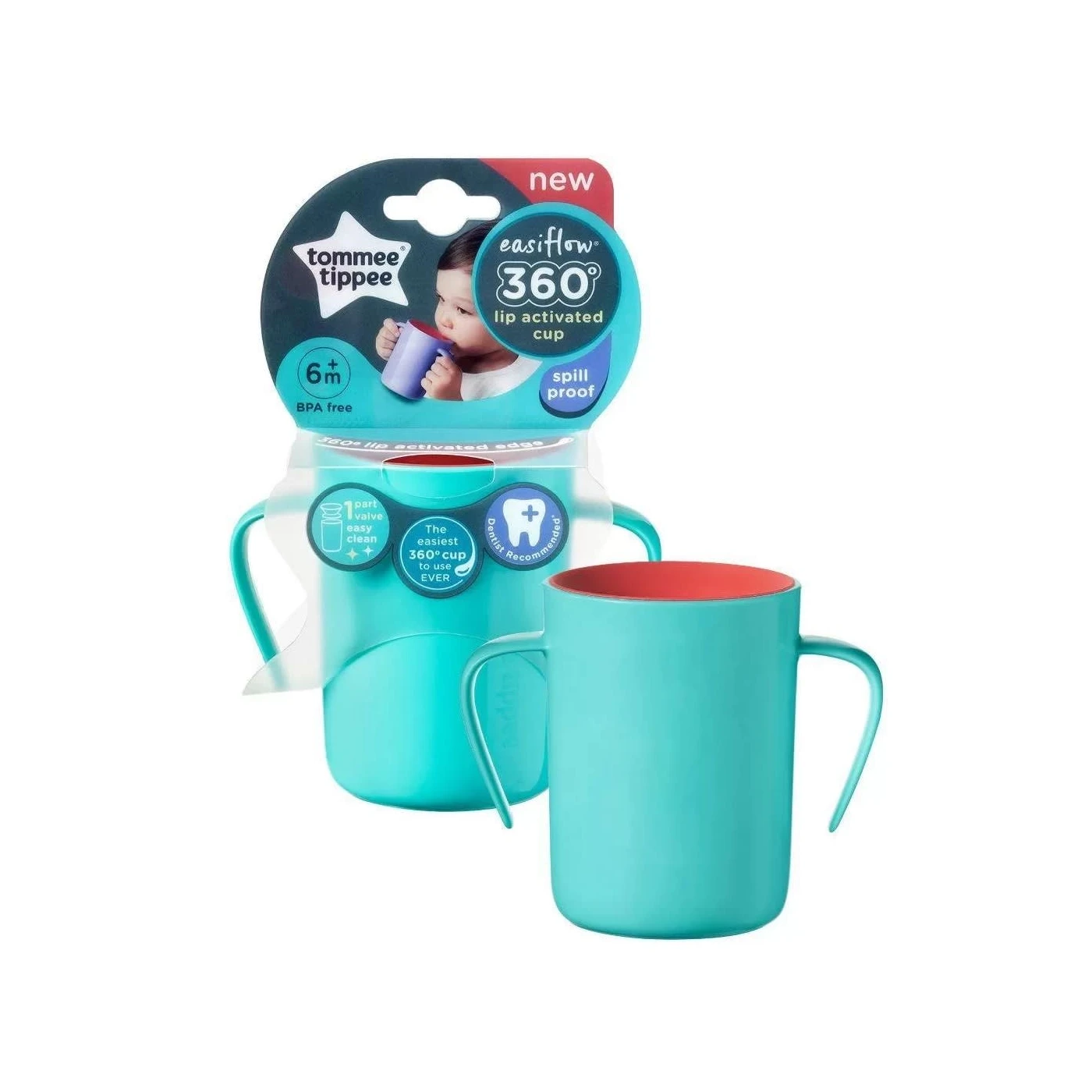 Tommee Tippee Sippy Cup No Spill With Handles - 360 Lip Activated Cup