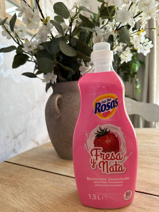 Las Dos Rosas Fresh Y Nata Fabric Softener - 1.5L Laundry Conditioner for 60 Delightfully Fresh Washes