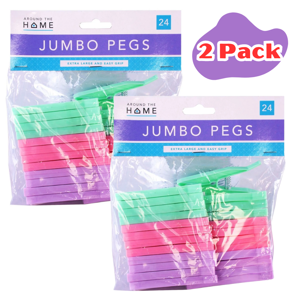 Jumbo Pegs Bundle of 2 - 48 laundry pegs