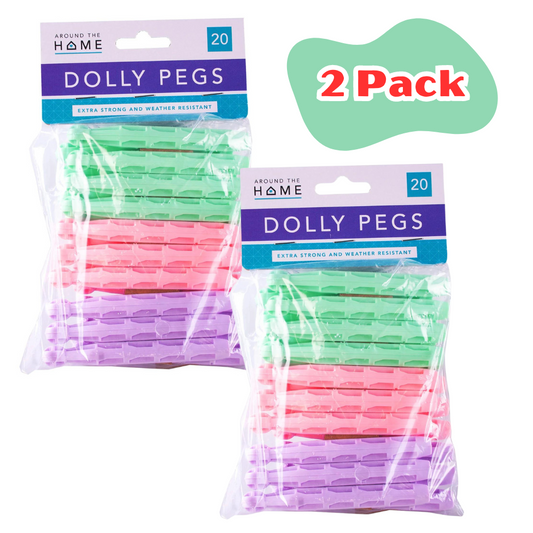 2 x Dolly Pegs - 40 Laundry Pegs