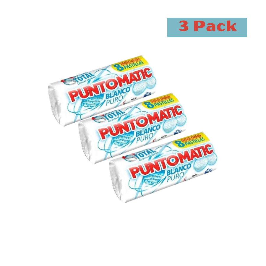 Pack of 3 | Puntomatic Whitening Tablets for Clothes and Garments - Spanish Cleaning Products