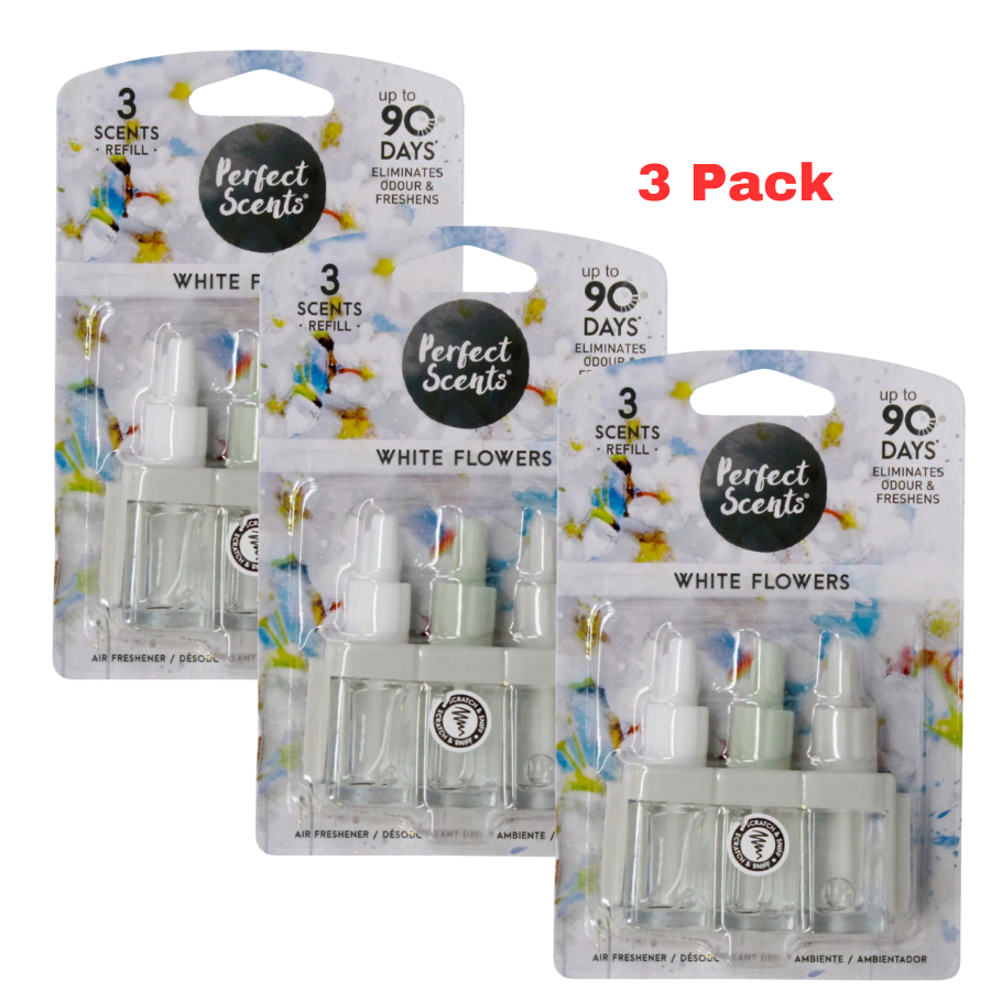 3 x Perfect Scents Refills White Flowers - 3Volution Compatible