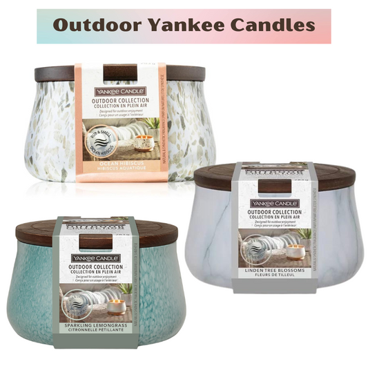 Yankee Candles Outdoor Candle - Citronella, Hibiscus Mosquitos Repellant Garden Decor