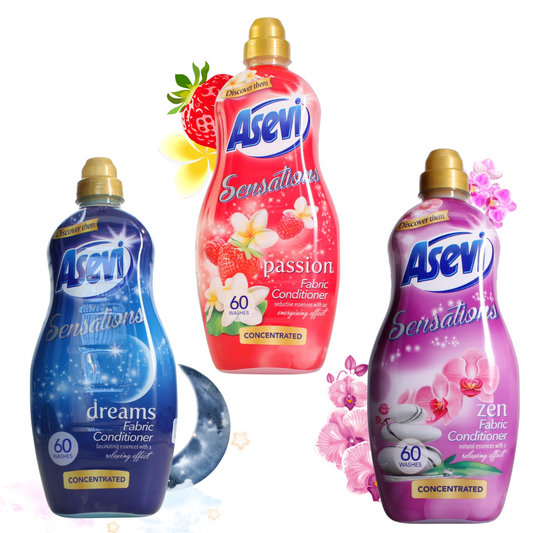 ASEVI Sensations 1.32L FABRIC SOFTENER 60 wash - Passion - Zen - Dreams