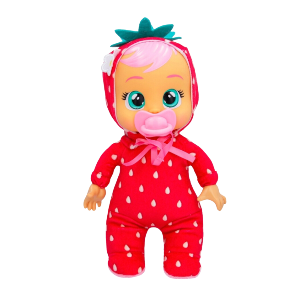 Cry Babies Mini Doll - With Dummy - Strawberry Doll