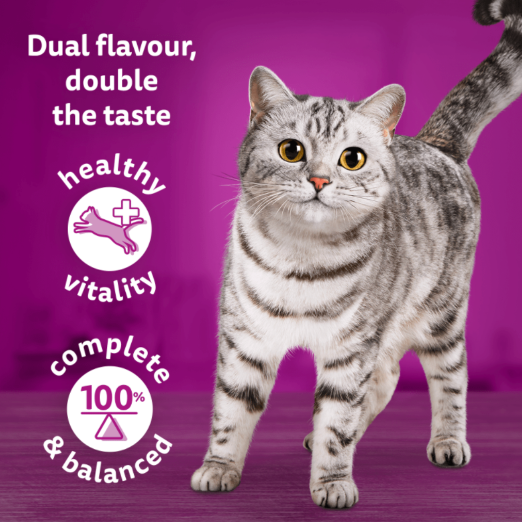 Whiskas Duo Surf & Turf in Jelly 1+ Adult Wet Cat Food Pouches 12 x 85g