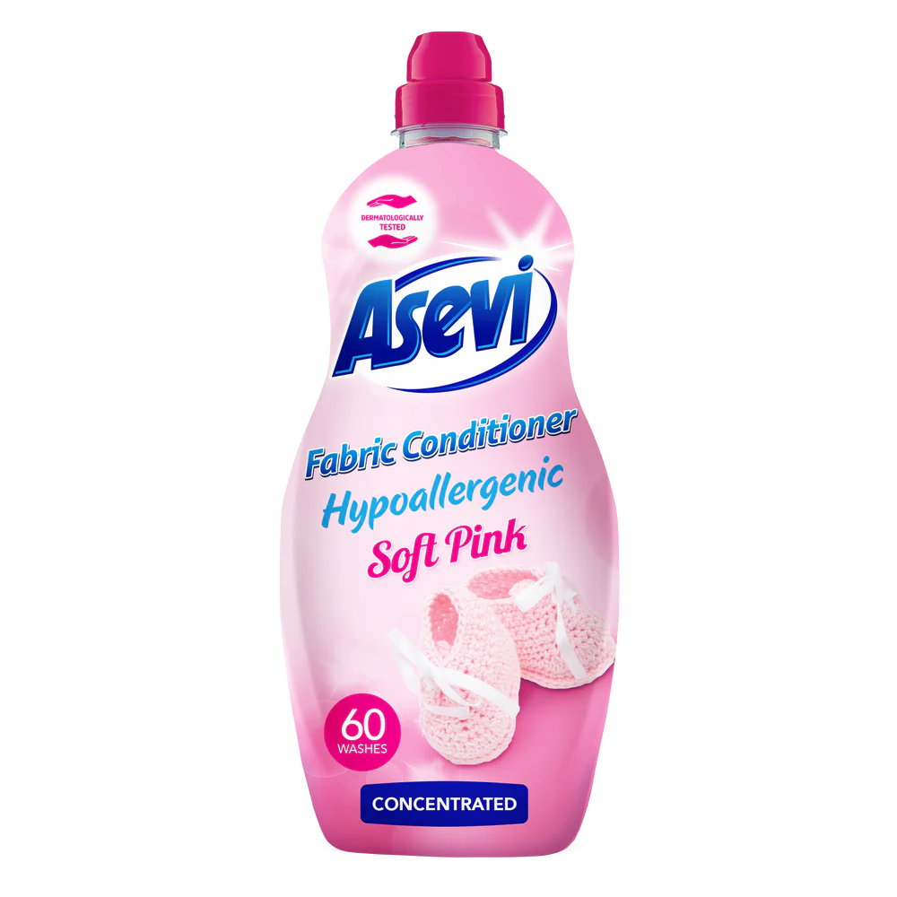 Asevi Hypoallergenic Fabric Conditioner - Talco/Soft Pink 60 Washes