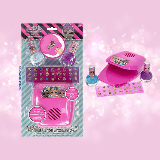 LOL Surprise! Nail Dryer Polish Gift Play Set Varnish Drying Safe Doll Sticker - Gifts for girls - Gift For Christmas