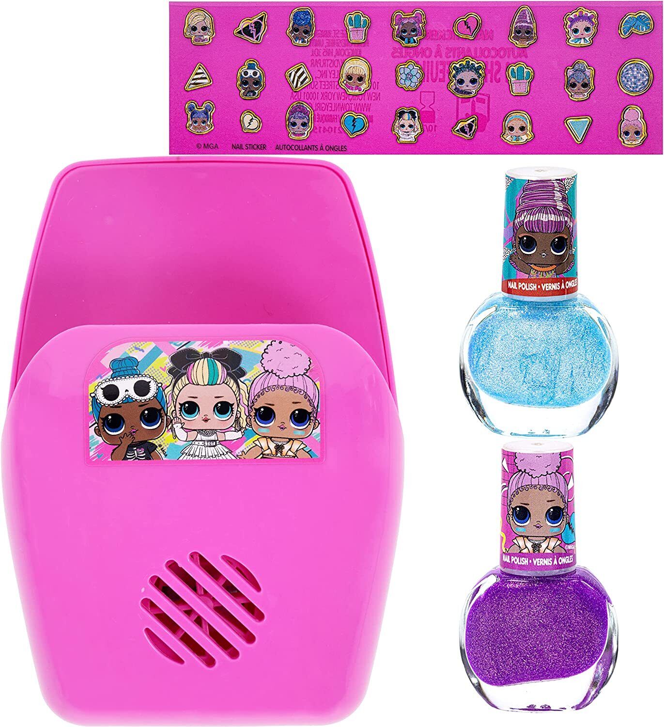 LOL Surprise! Nail Dryer Polish Gift Play Set Varnish Drying Safe Doll Sticker - Gifts for girls - Gift For Christmas