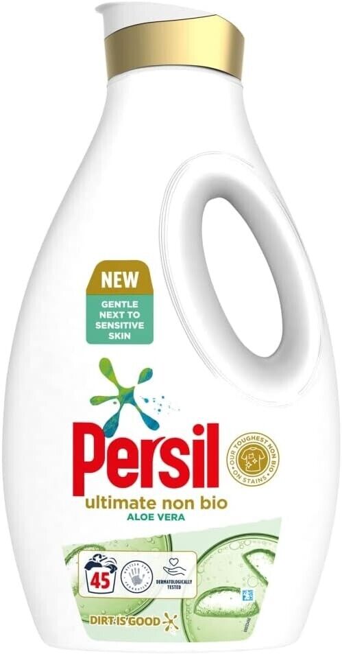 Persil Non-Bio Laundry Washing Liquid Detergent Aloe Vera 45 Wash 1215ML