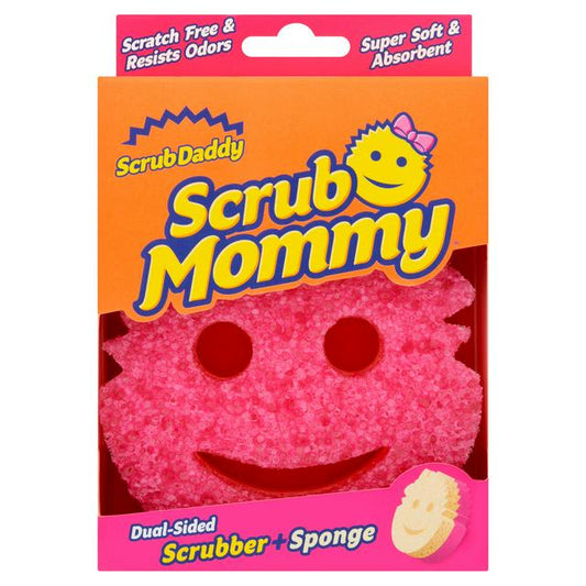 Scrub Mommy Dual-Sided Scrubber & Sponge Pink Cleaning Sponge - Scrubber Brush Wet And Cold Dual Sided Sponge Pad Soap