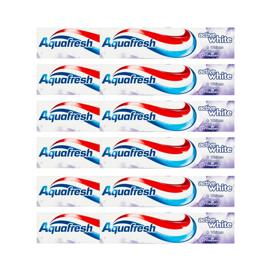12 x Aquafresh Toothpaste Triple Action (100ml per tube) - Family Pack