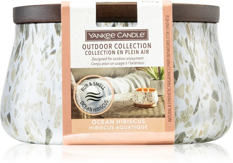 Yankee Candles Outdoor Candle - Citronella, Hibiscus Mosquitos Repellant Garden Decor